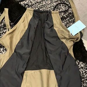 Olive and black swimsuit
